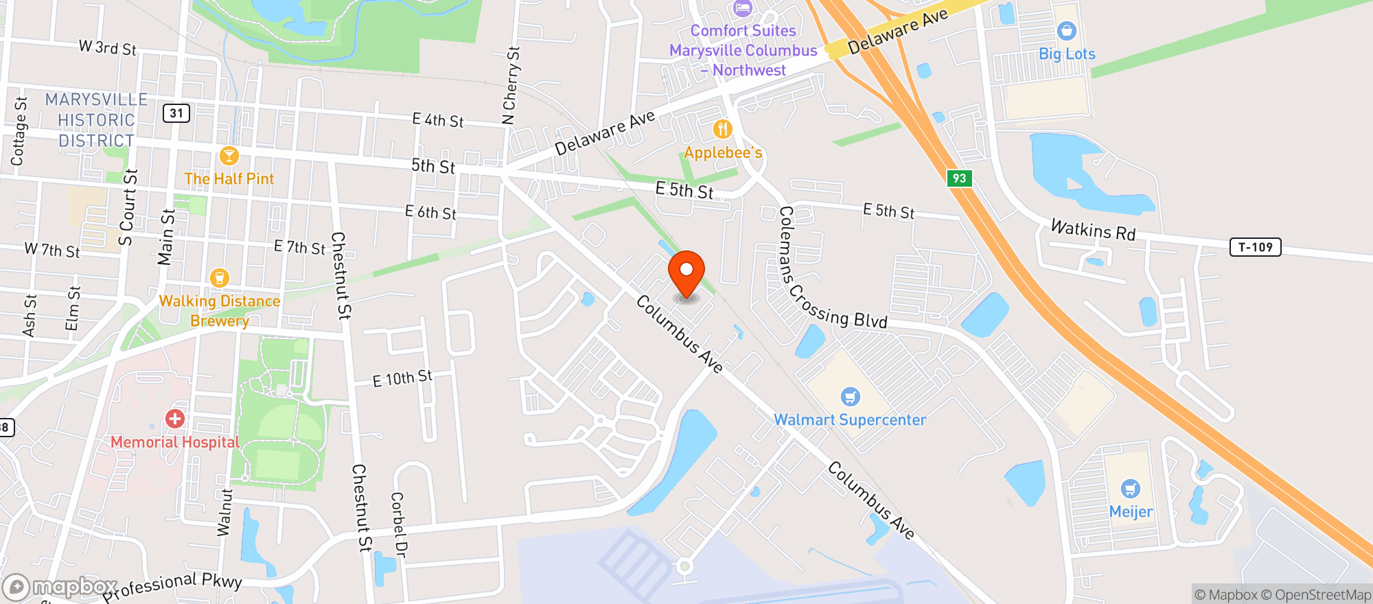 Map showing BODEGA WINE & SPIRITS