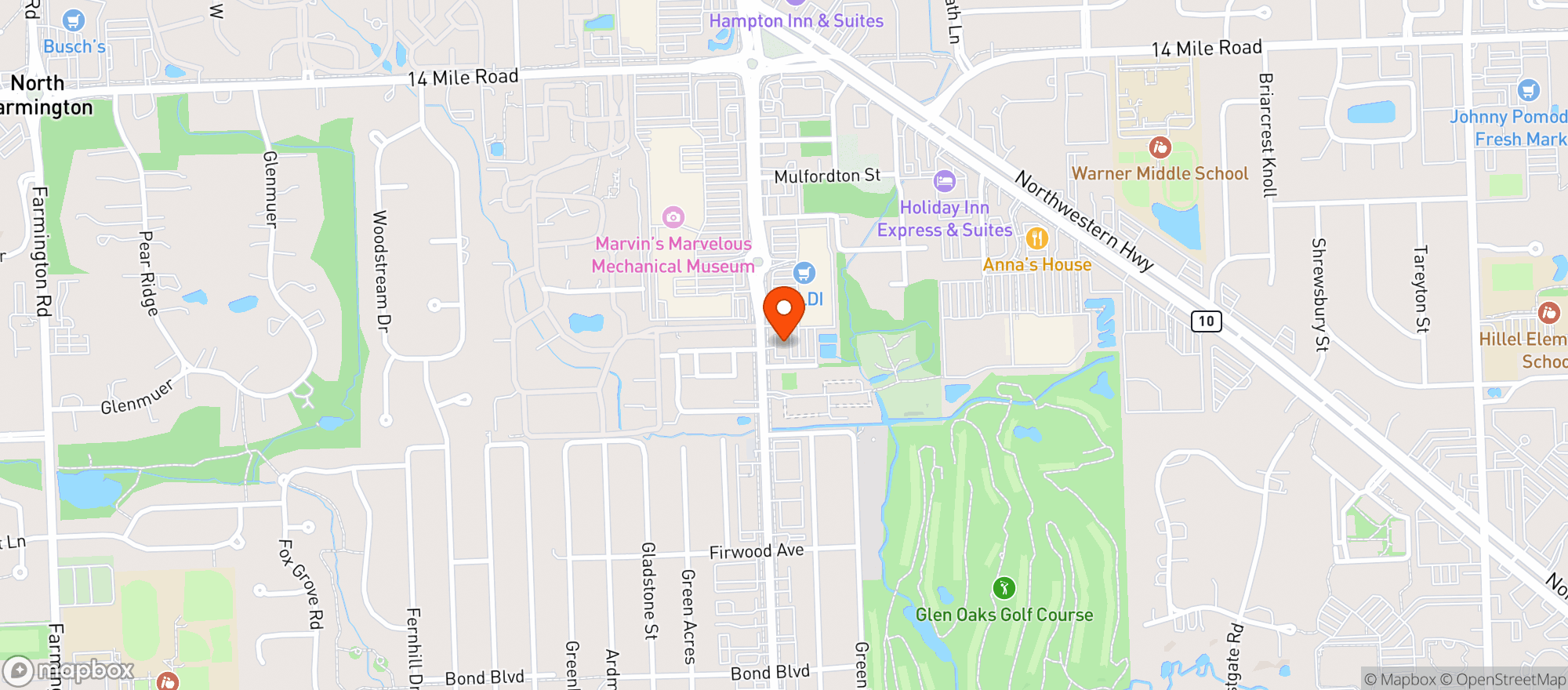 Map showing Vitamin Shoppe - Farmington Hills