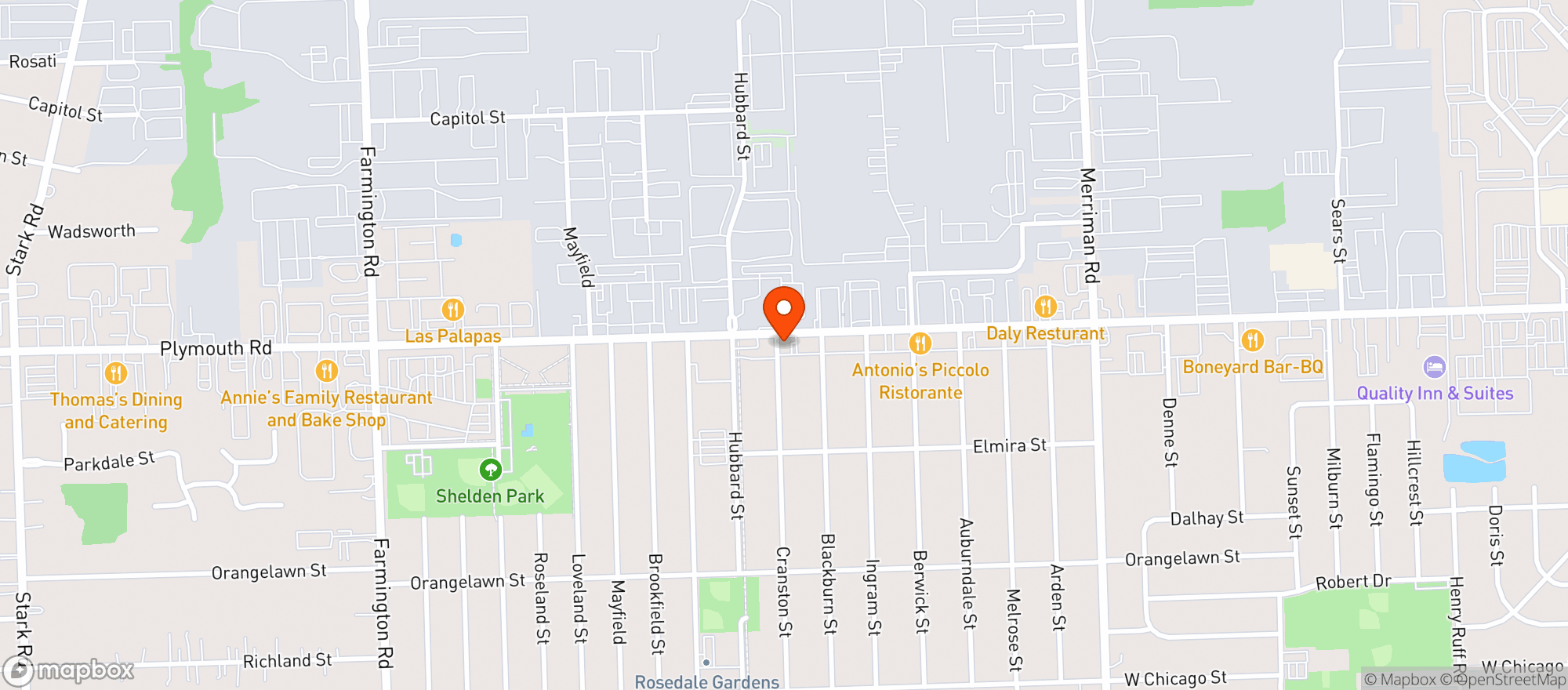 Map showing Summit Party Shoppe