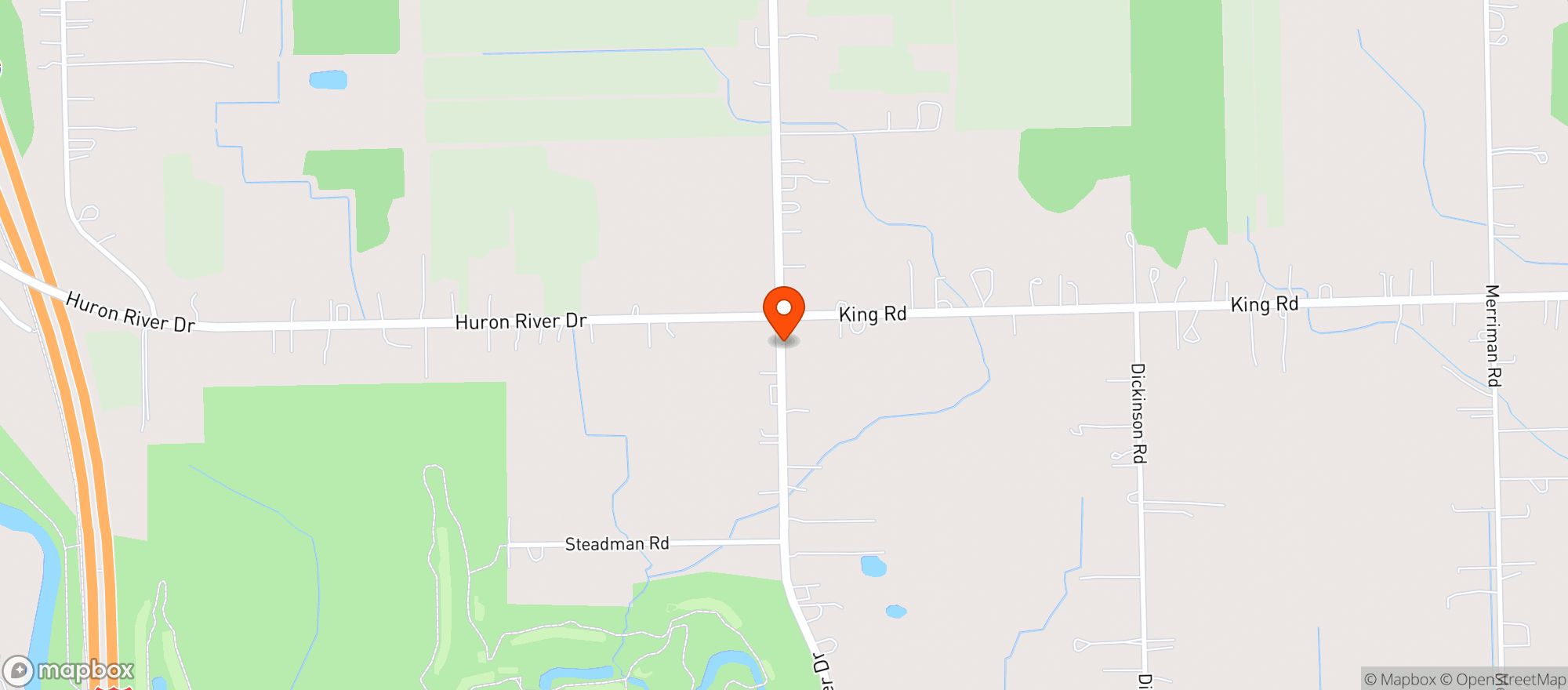 Map showing THE CORNER STORE