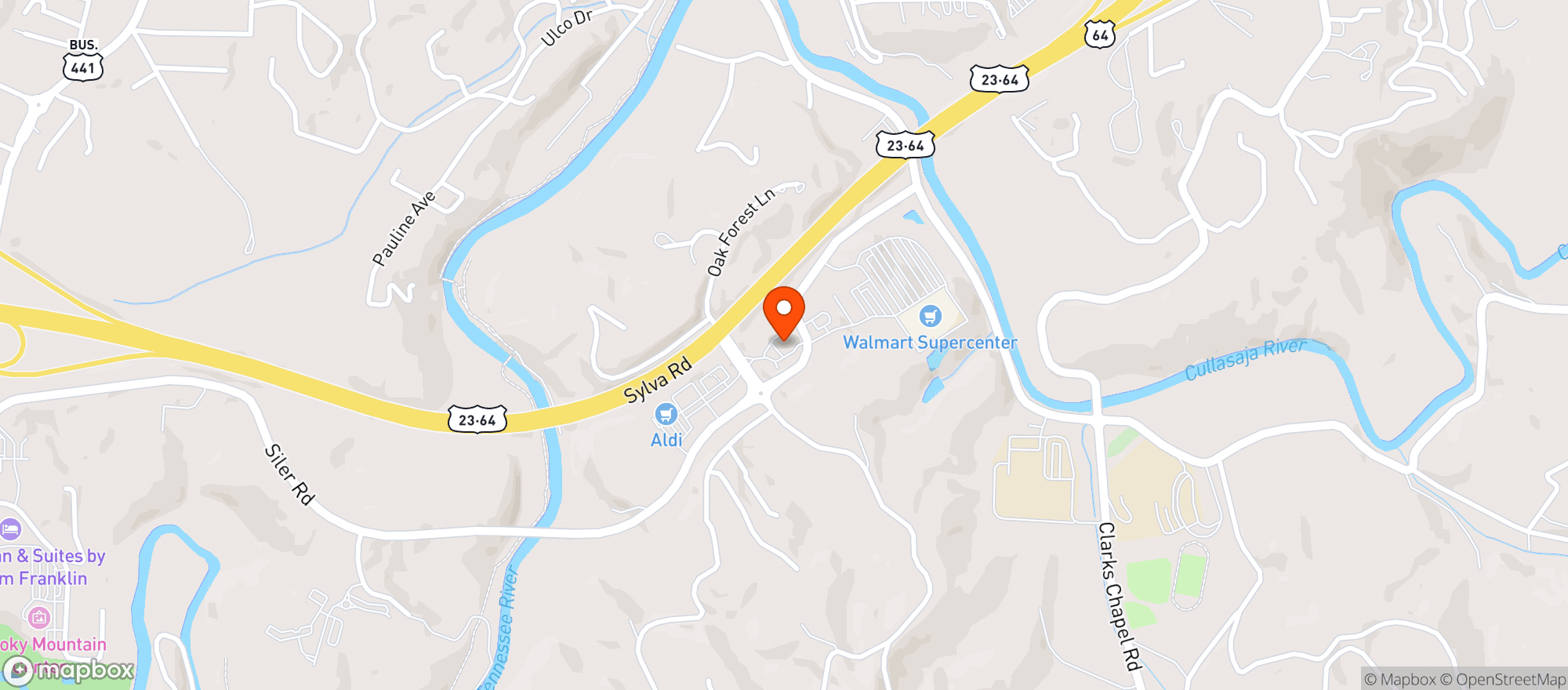 Map showing Dowdle Mountain Pit Stop