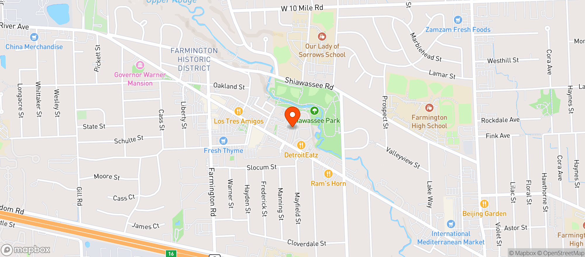 Map showing Sidecar Slider Bar