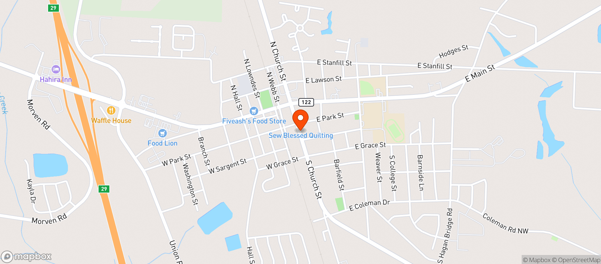 Map showing Hometown Liquor