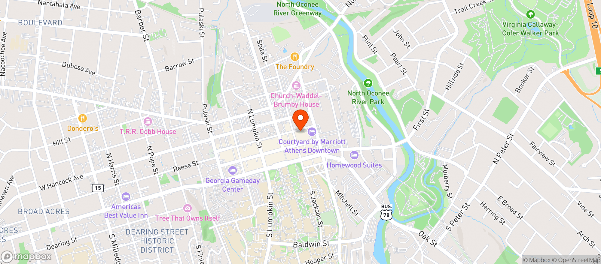 Map showing SPIRITS ON WASHINGTON