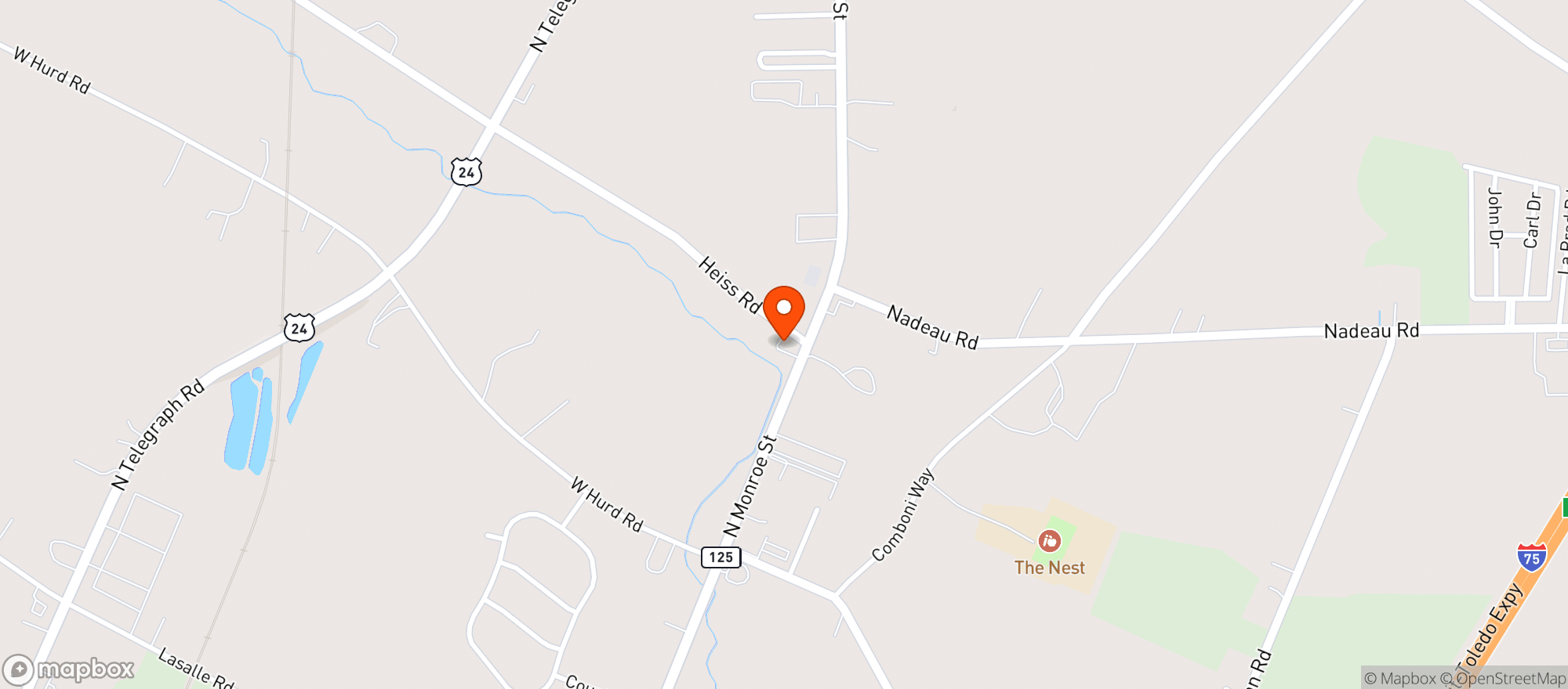 Map showing Northside Bar & Grill