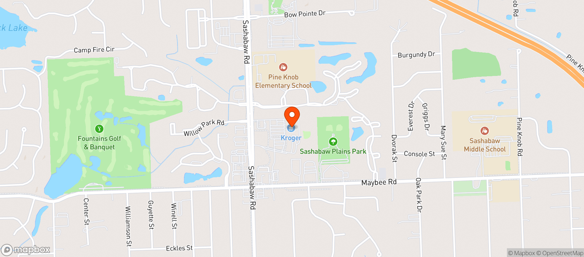 Map showing Kroger