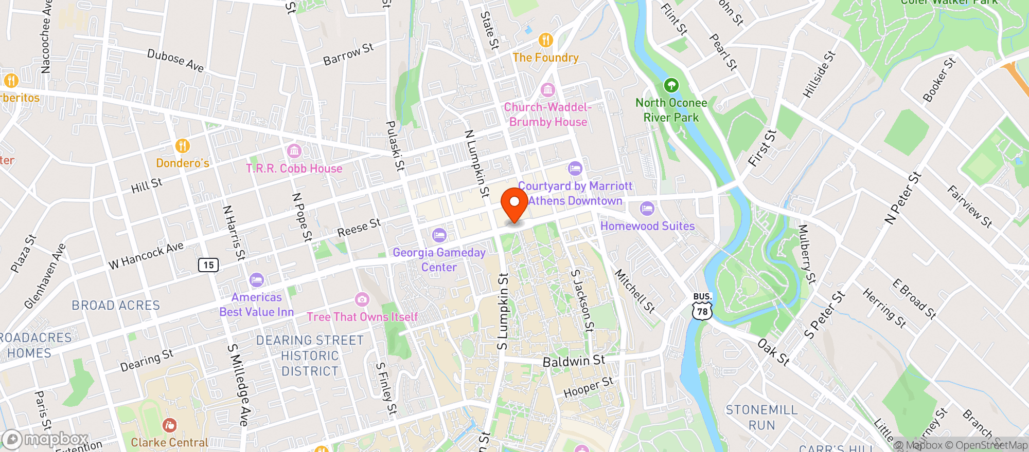 Map showing Target Store