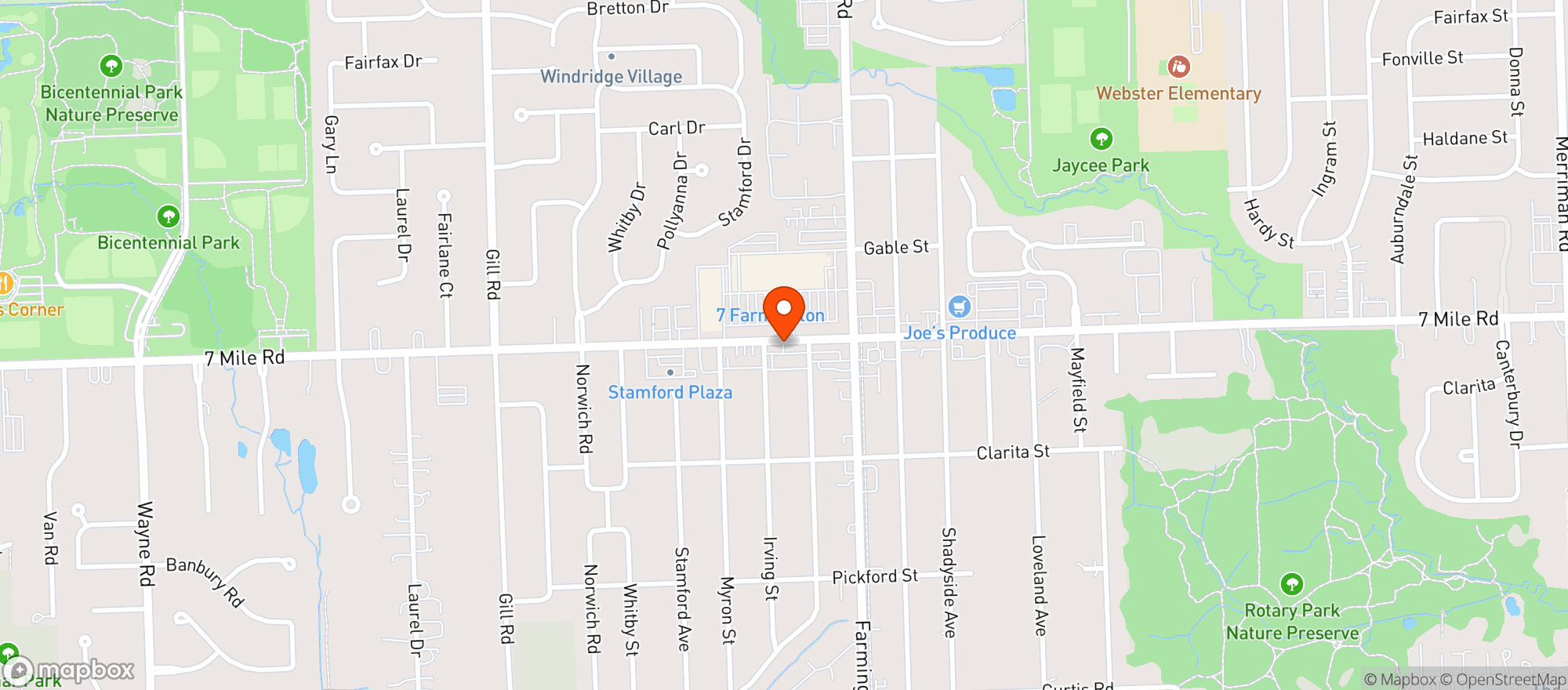 Map showing BISTRO BITES