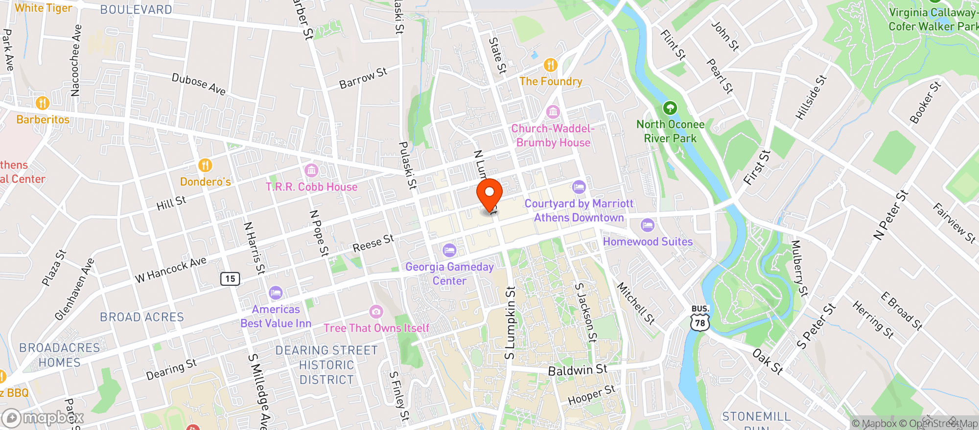 Map showing CLARKE'S COLLECTIVE