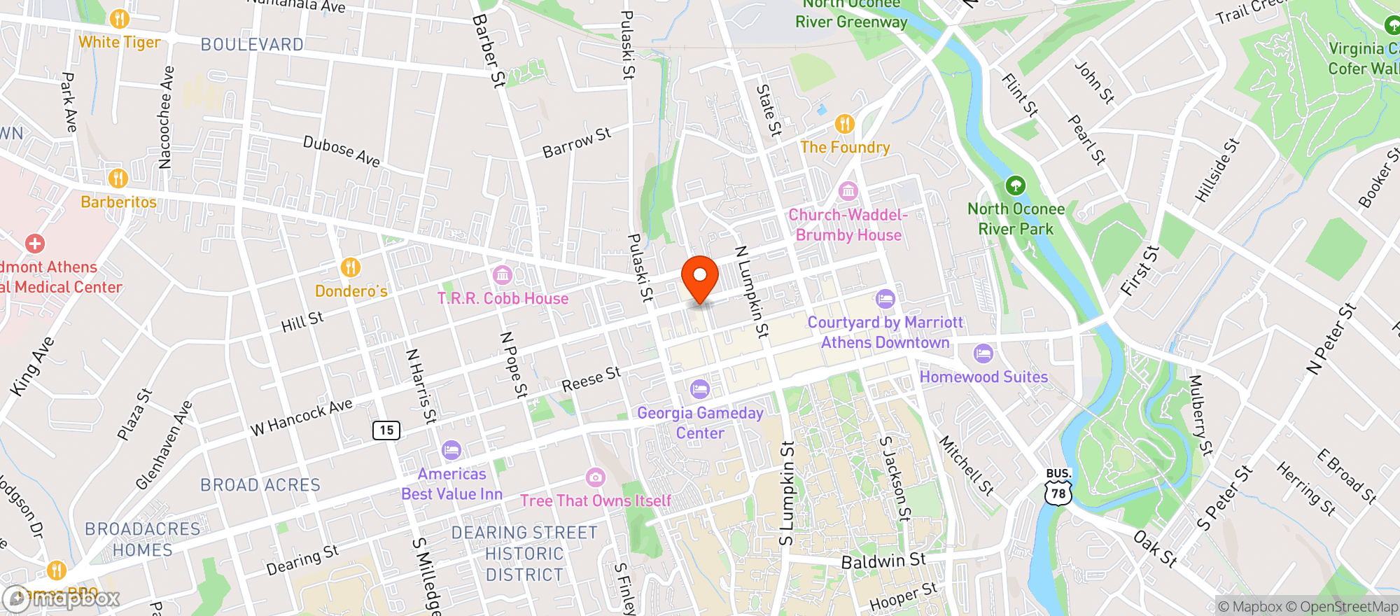 Map showing THE SHUFFLE CLUB
