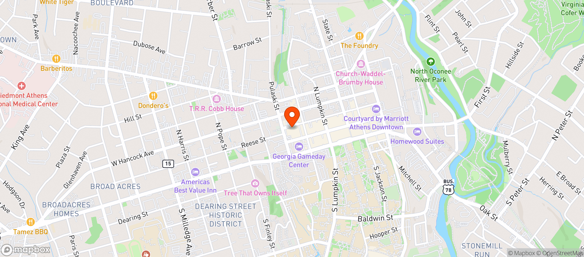 Map showing Clocked