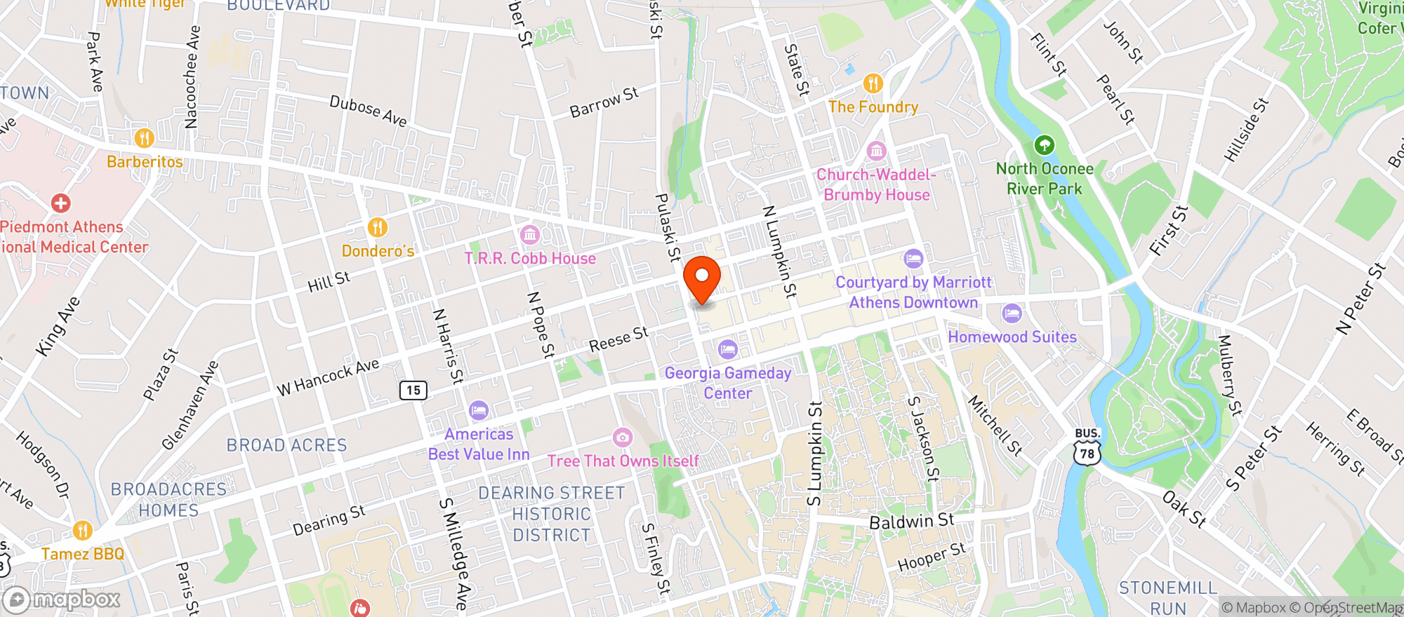 Map showing 40 Watt Club