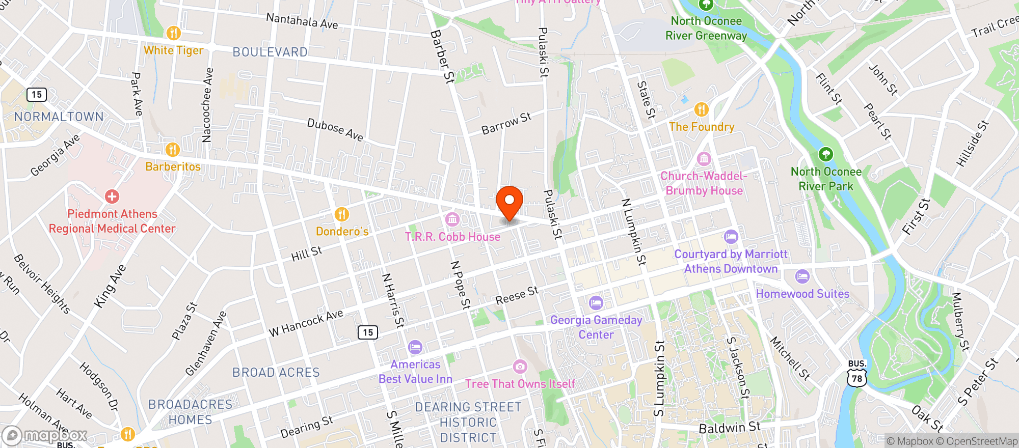 Map showing Pretty Boy