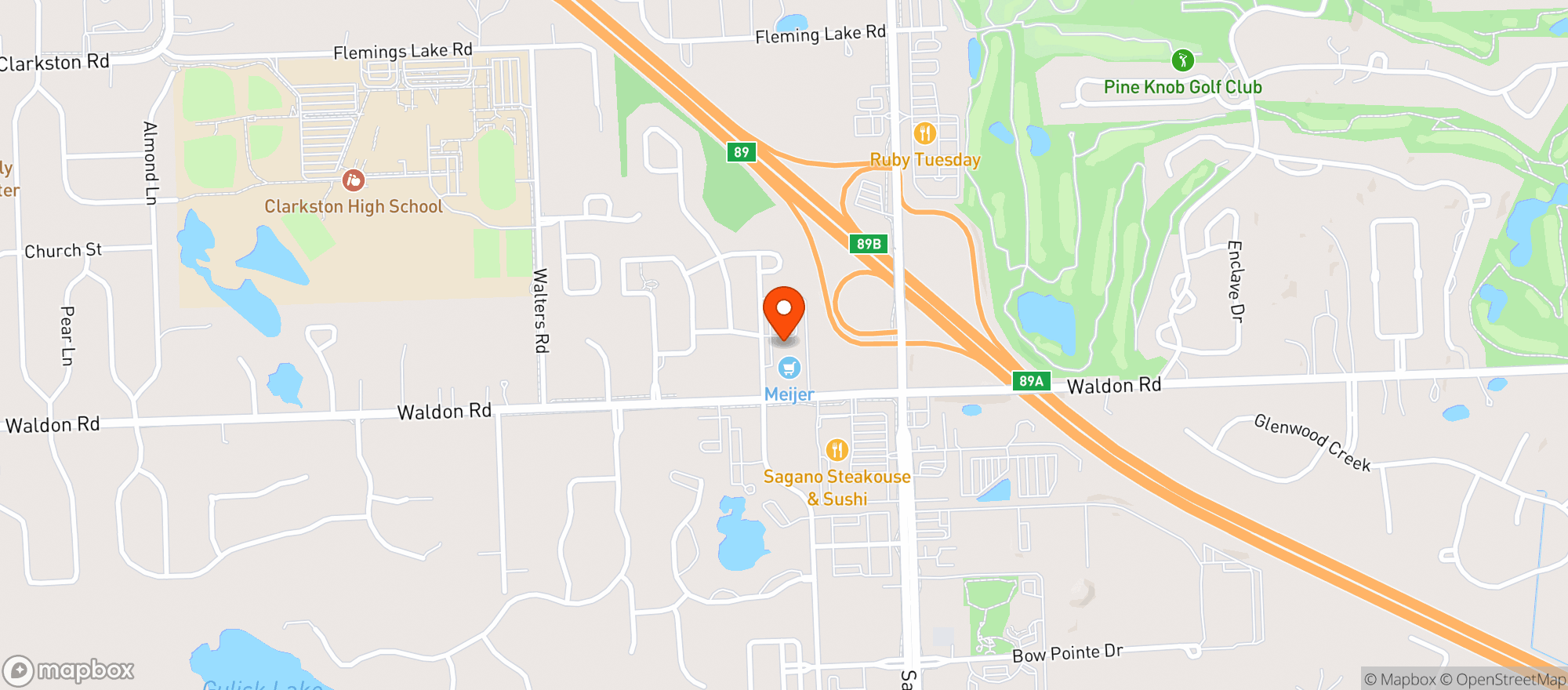 Map showing 656 Meijer - Independence Market