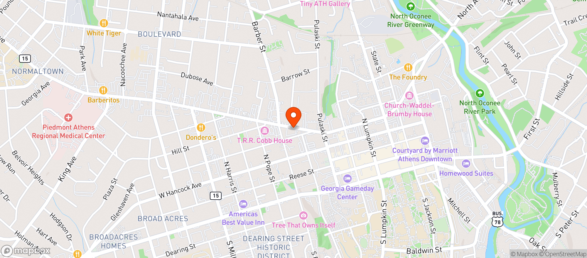 Map showing Seabear Oyster Bar
