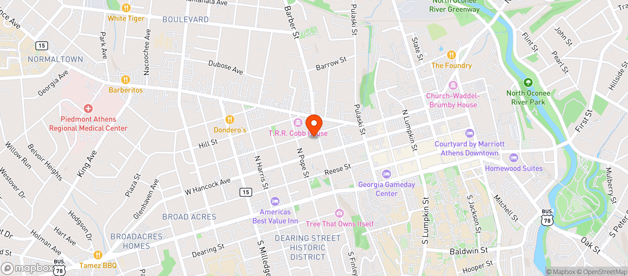 Map showing Big City Bread