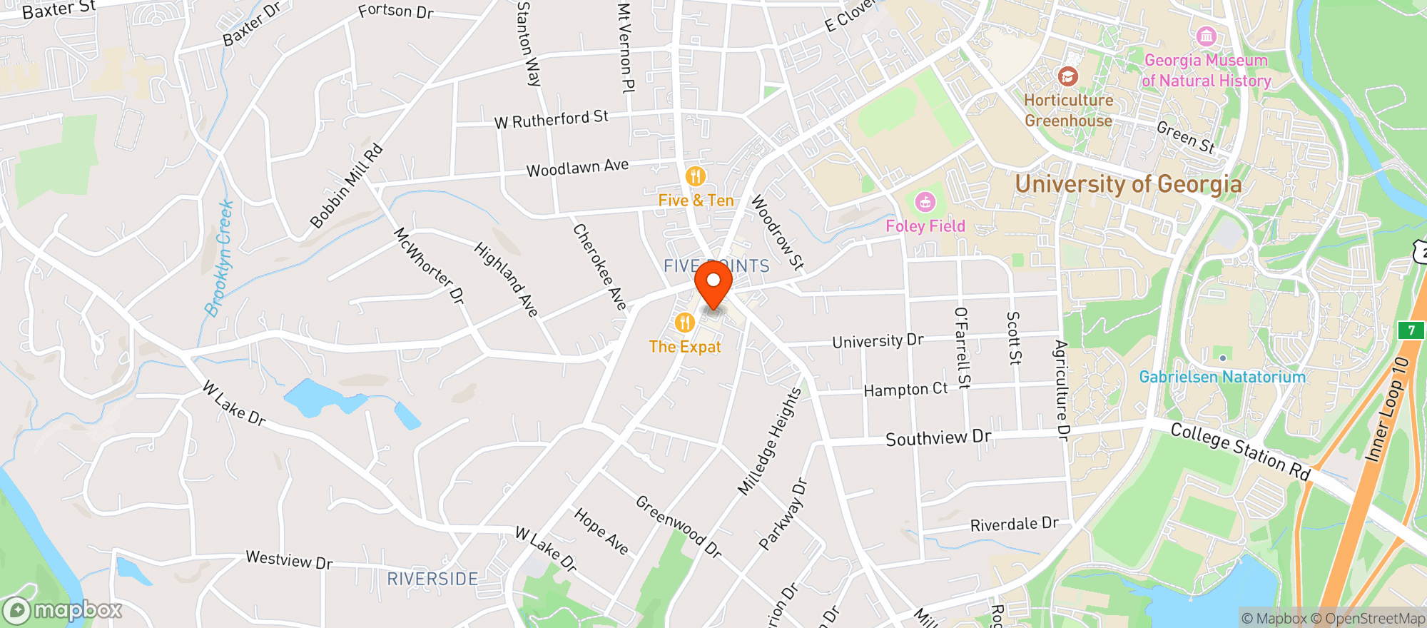 Map showing Five Points Bottle Shop
