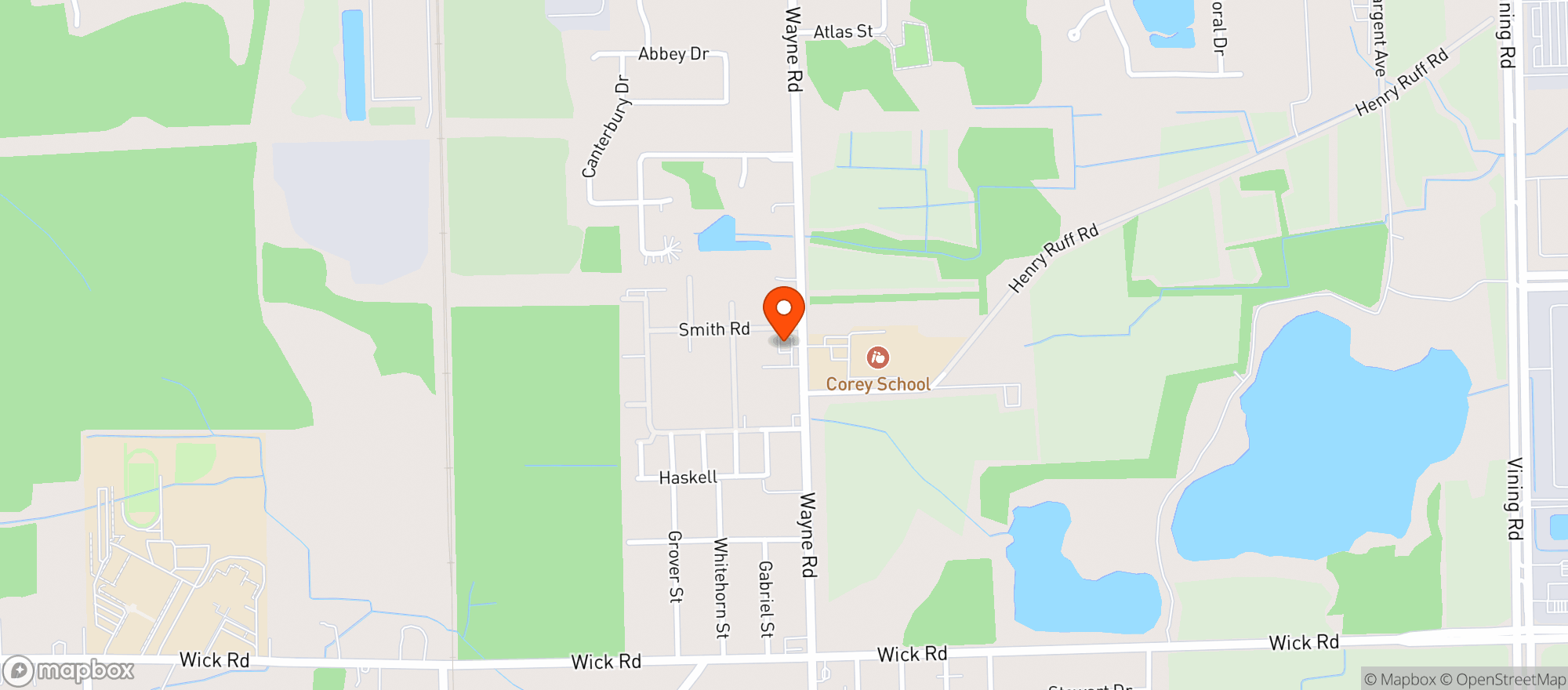 Map showing Keggers Party Shoppe