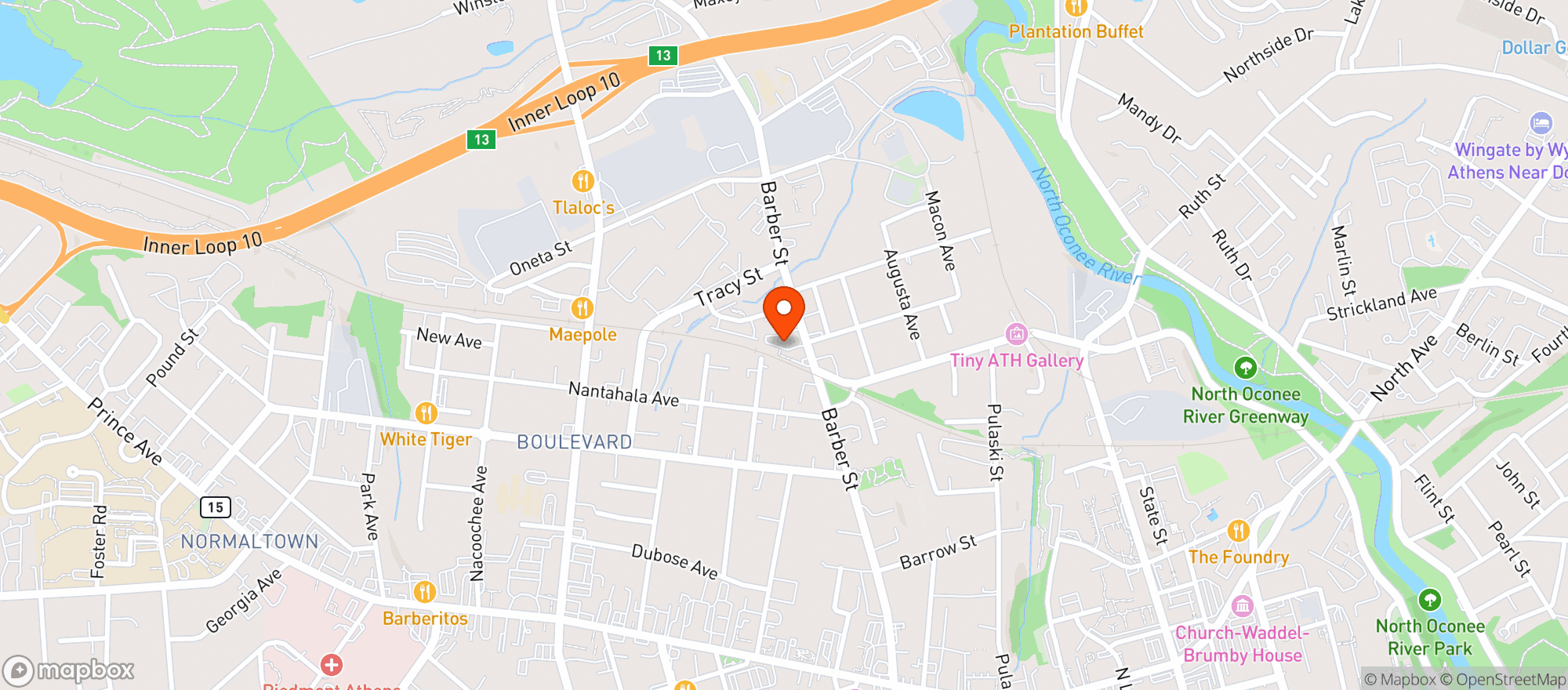 Map showing HIDDEN GEM