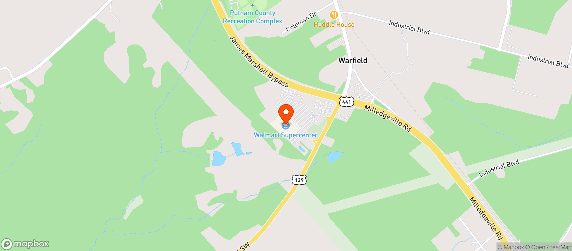 Map showing Walmart Supercenter
