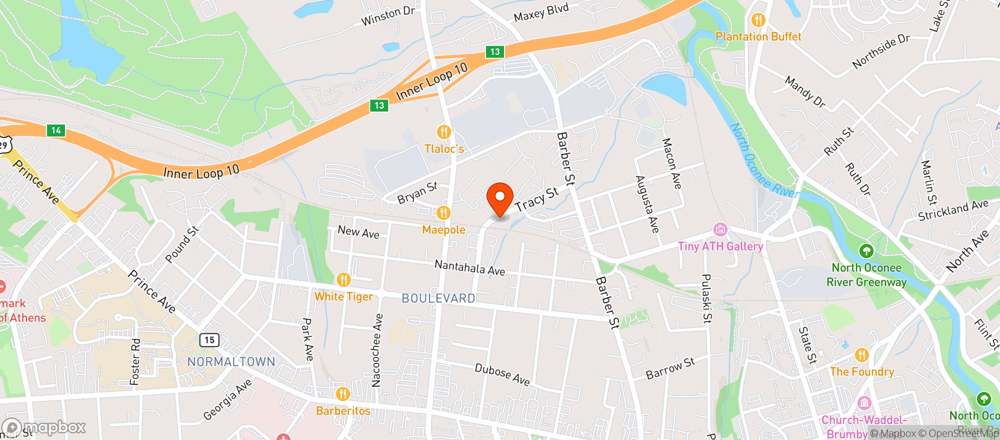 Map showing Nighthawks Lounge