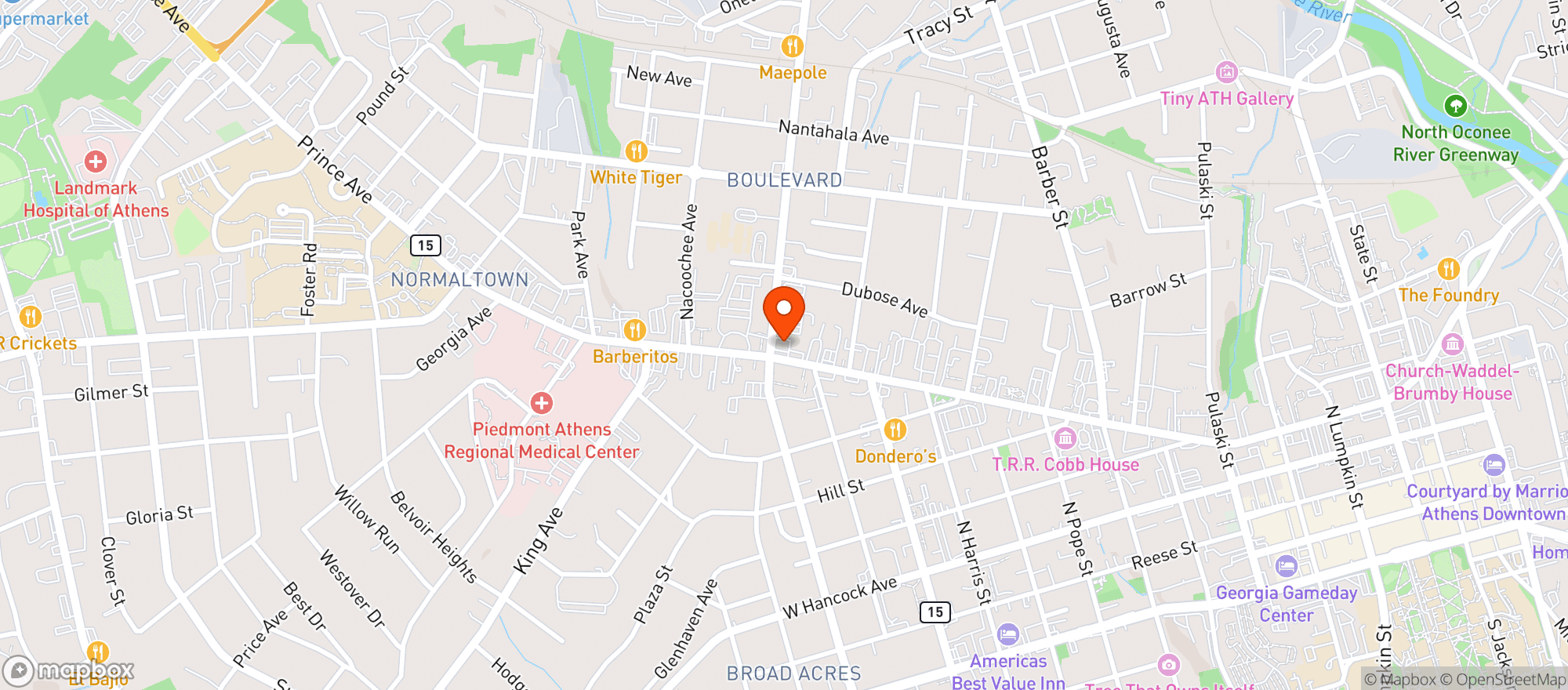 Map showing Circle K #2723320