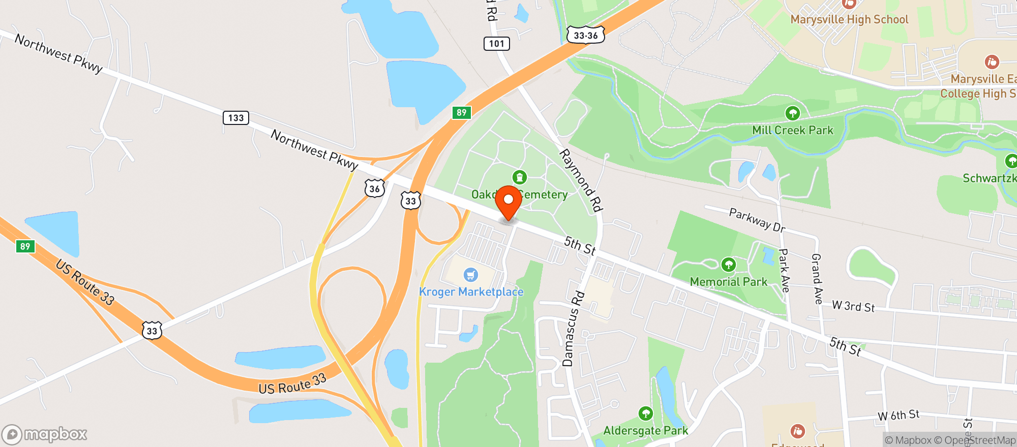 Map showing Columbus (016) - 00549 - Marysville Marketplace