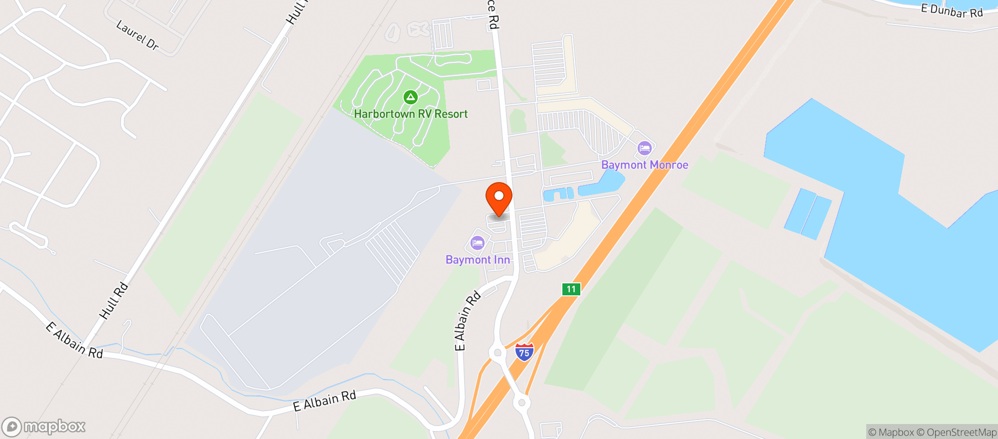 Map showing Urb Cannabis Dispensary Monroe