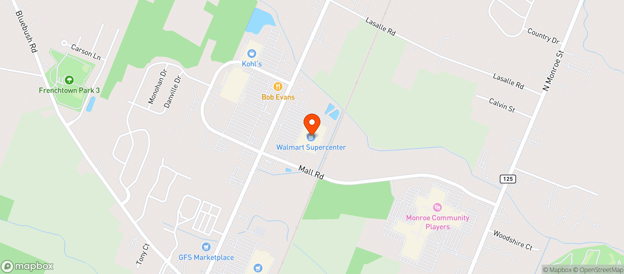 Map showing Walmart Supercenter #1790