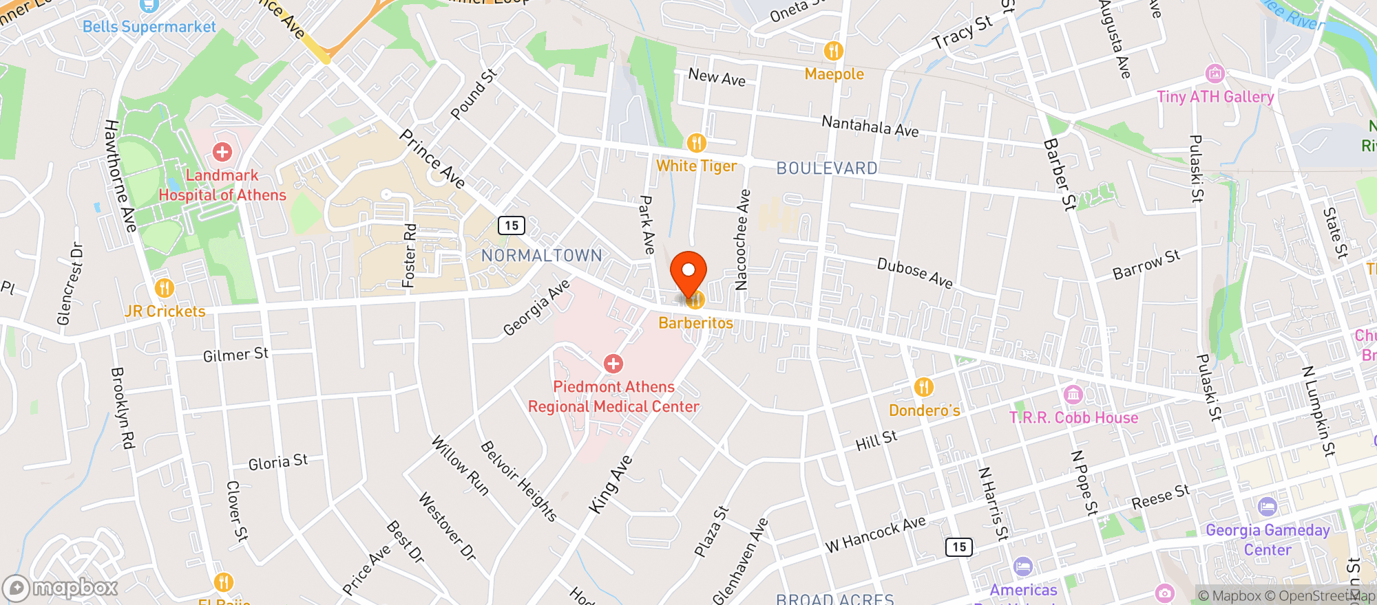 Map showing DAILY GROCERIES CO OP