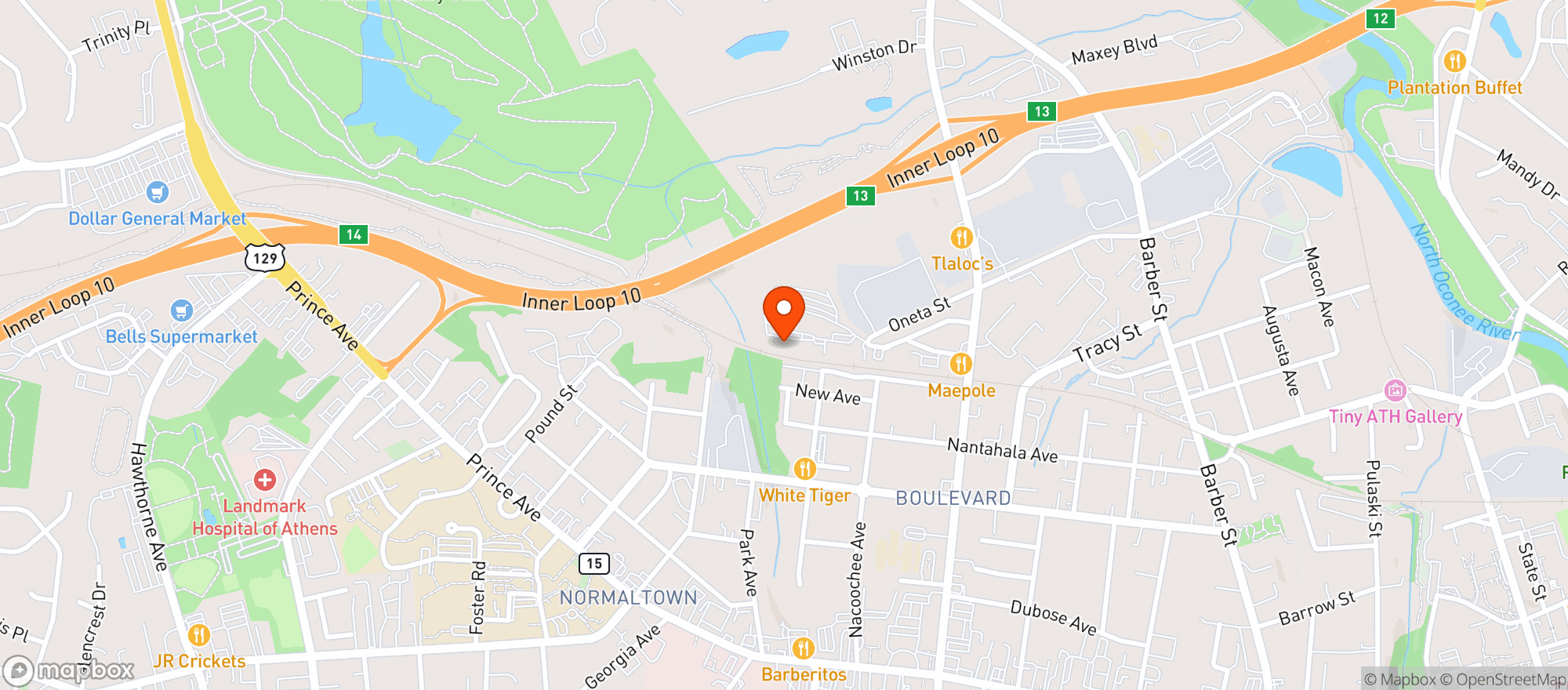 Map showing Rivet House Hotel