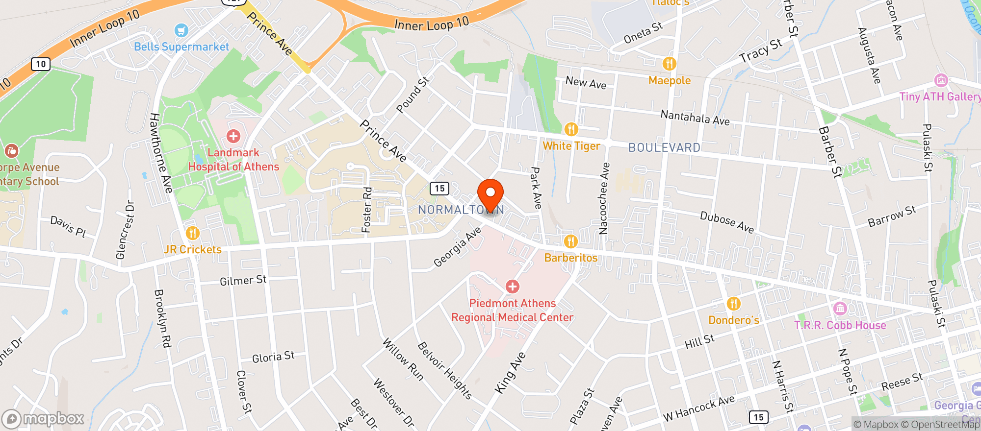 Map showing The Old Pal