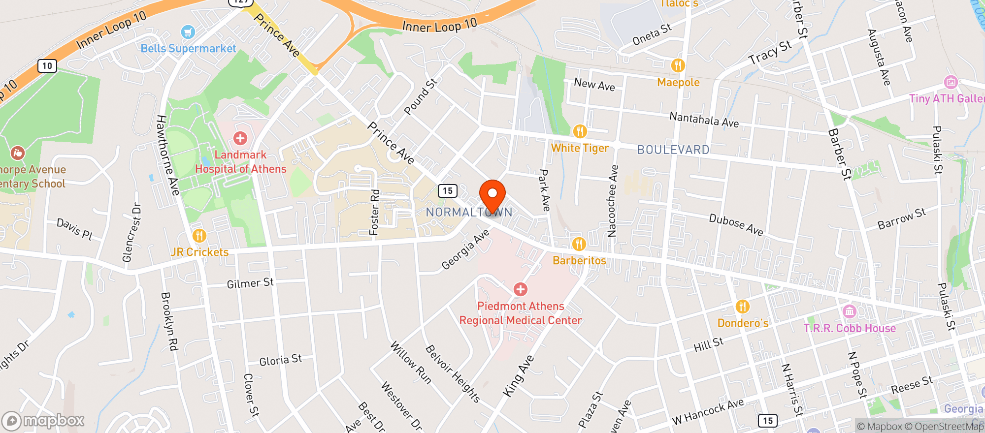 Map showing HI-LO LOUNGE