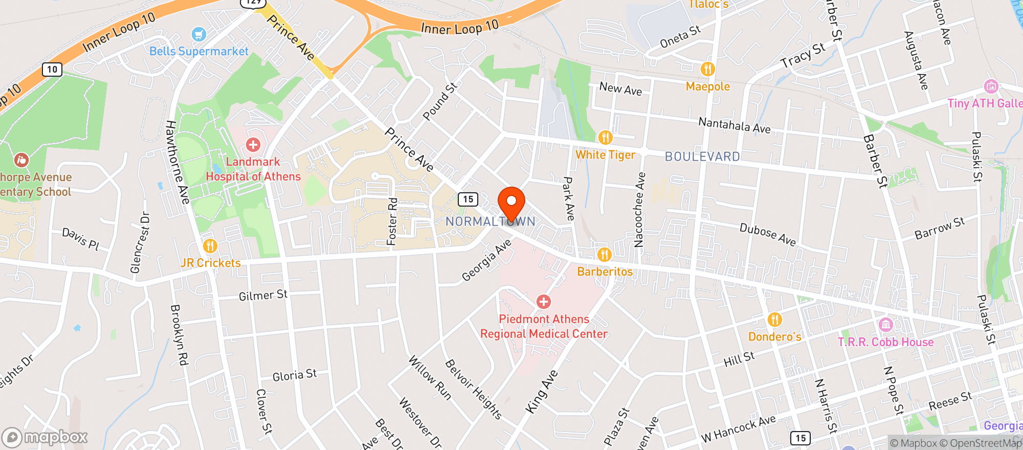 Map showing HI LO