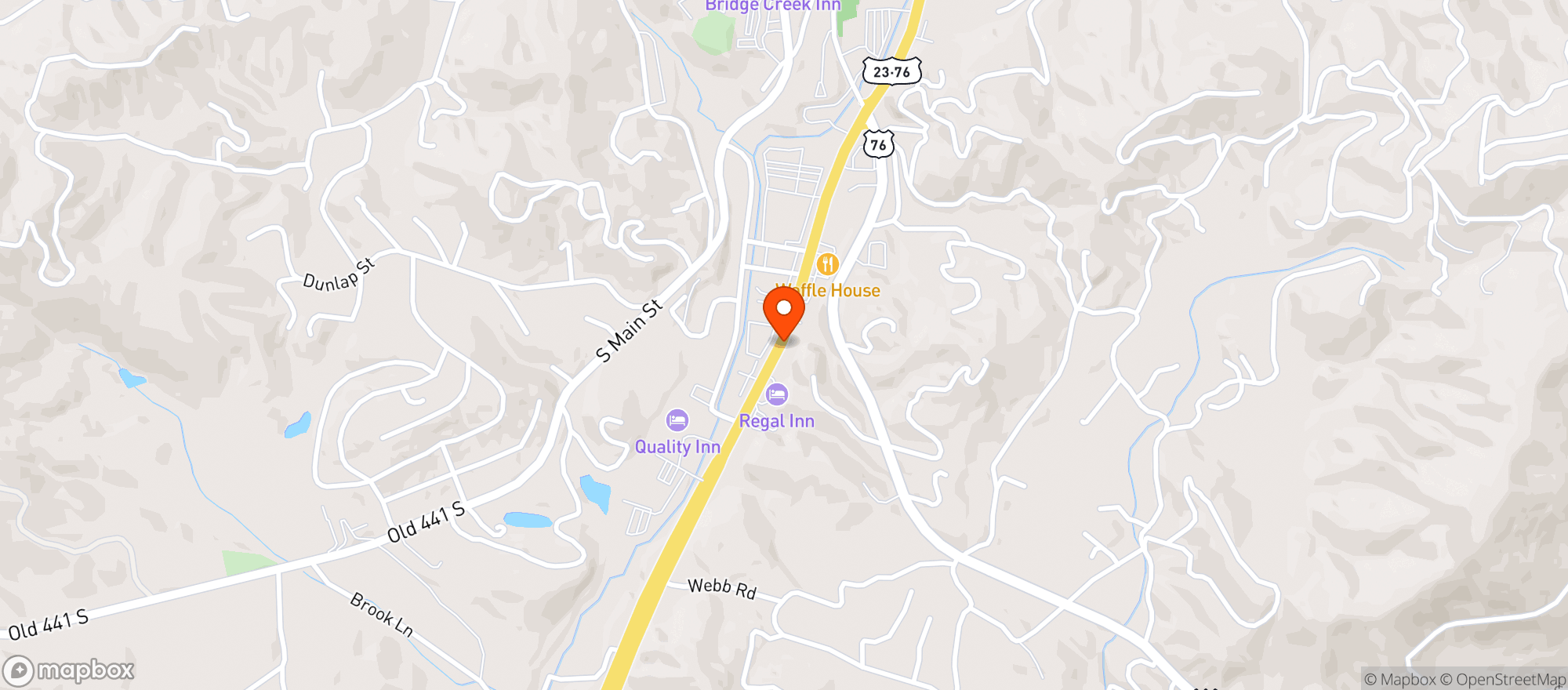 Map showing SMITTYS SPIRITS