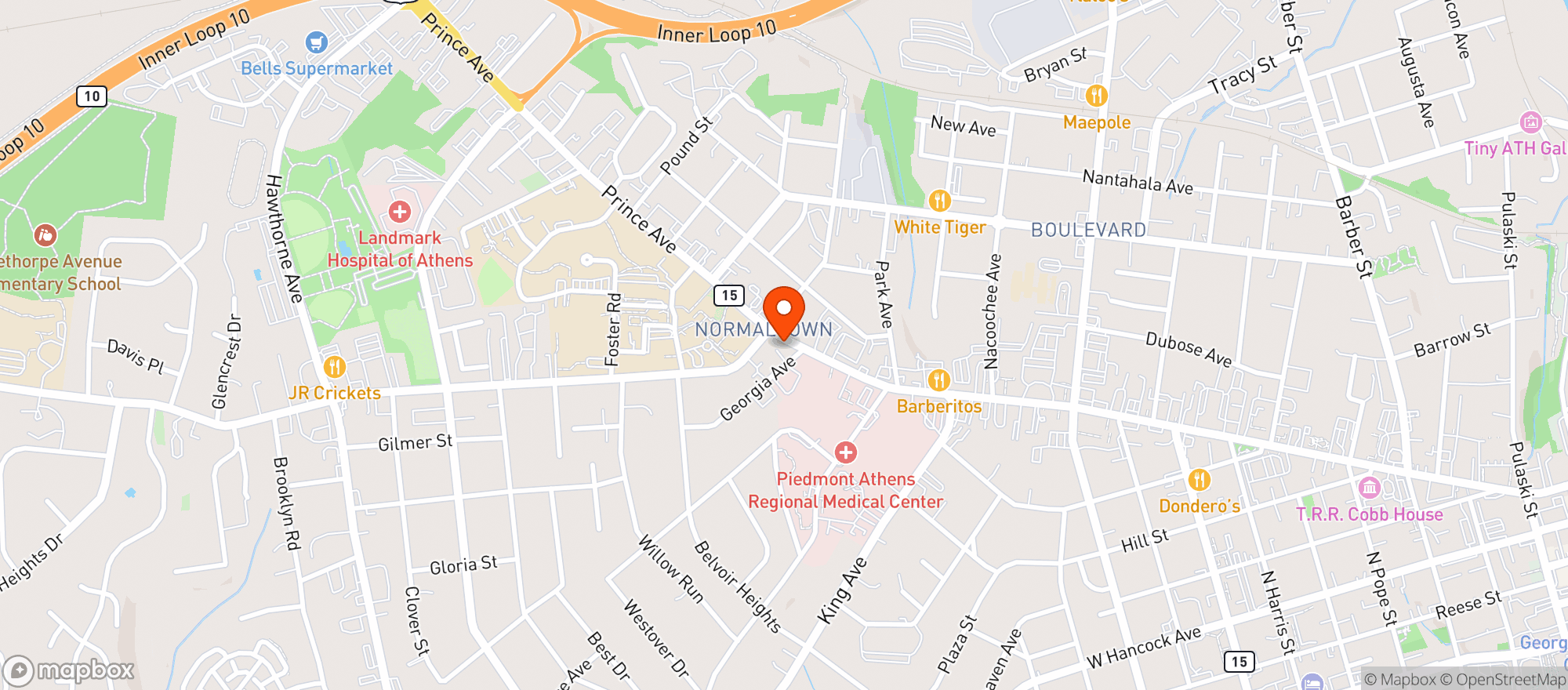 Map showing Normal Bar