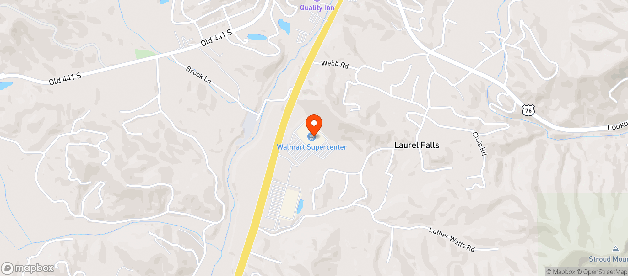 Map showing WALMART