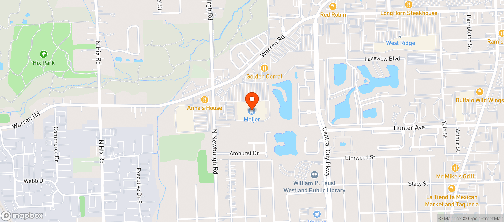 Map showing MEIJER #68