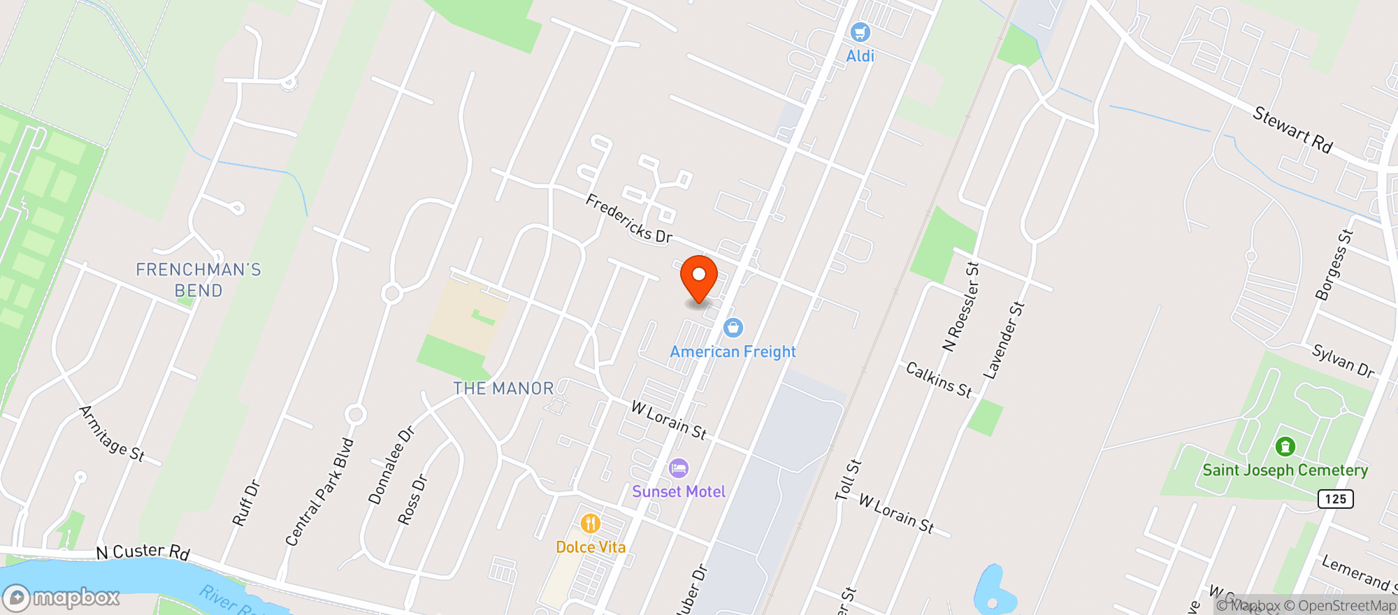 Map showing Bp Shop