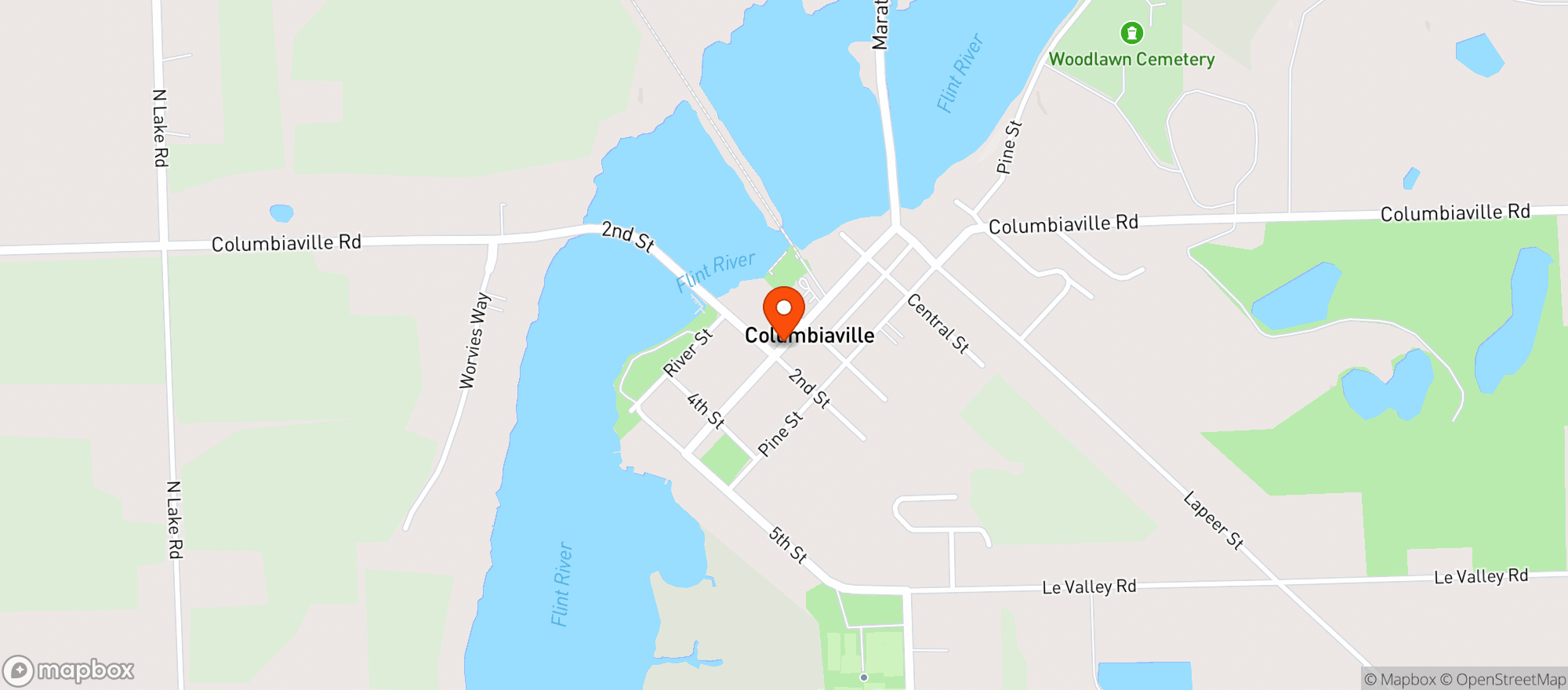 Map showing Village Station