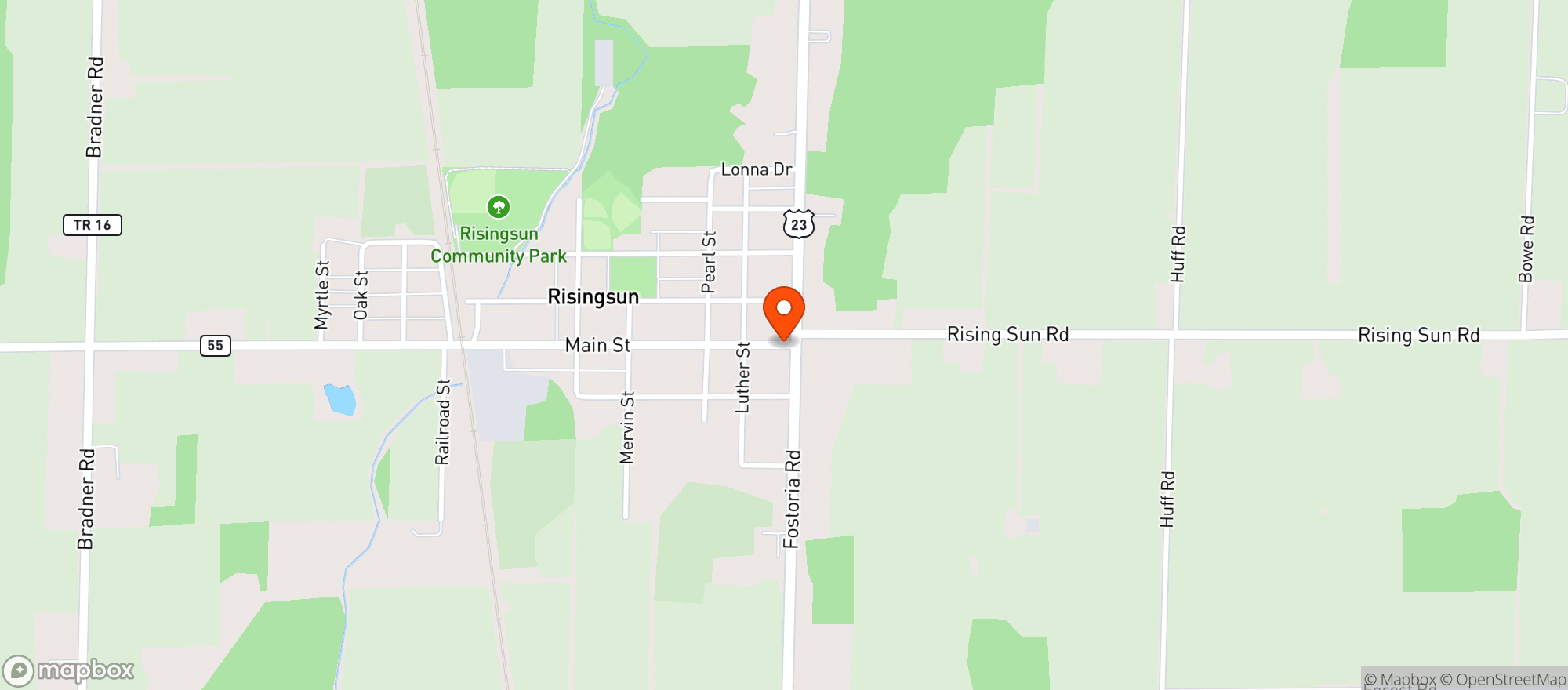 Map showing Buddys Place