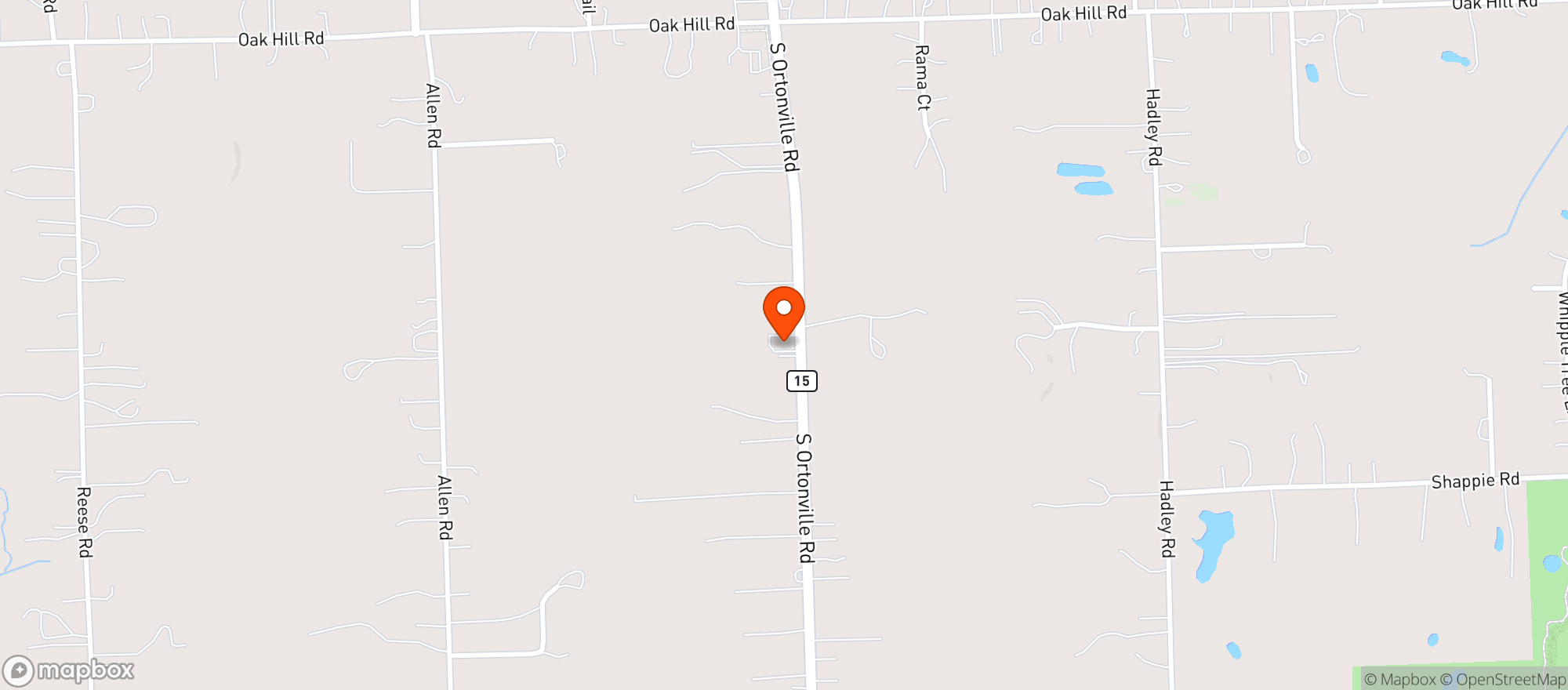 Map showing 15th Street Tavern