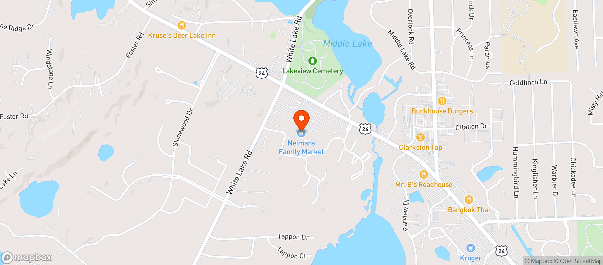 Map showing Neimans Family Market #167