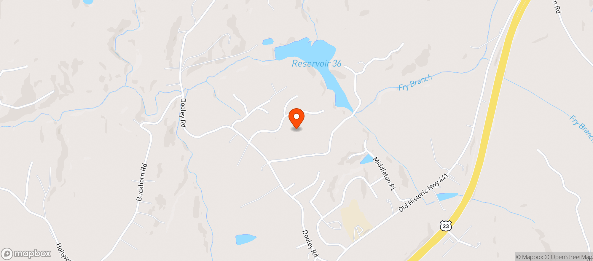 Map showing Mountainside Farmacy - Clarkesville - Beaver Rd