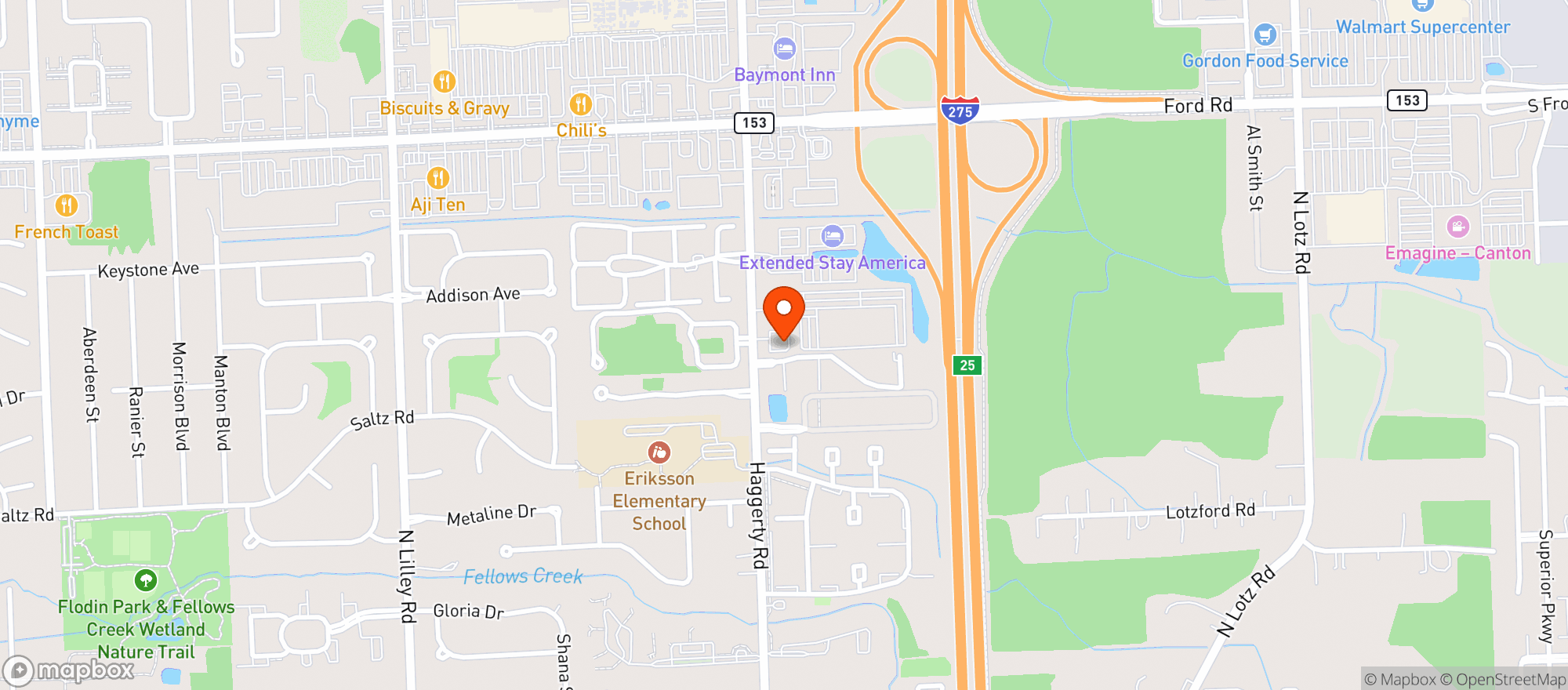 Map showing SUPER LIQUOR - CANTON