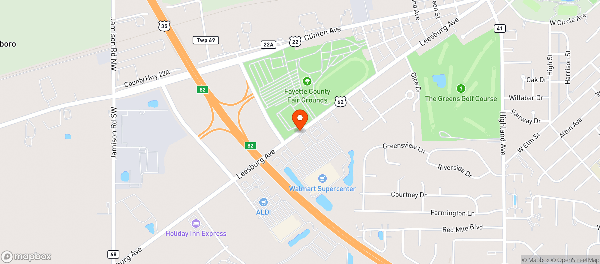 Map showing Walmart Supercenter