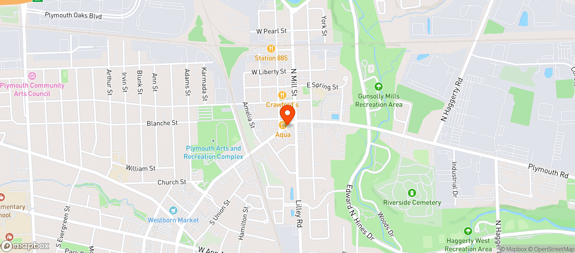 Map showing Main Street Quick Stop