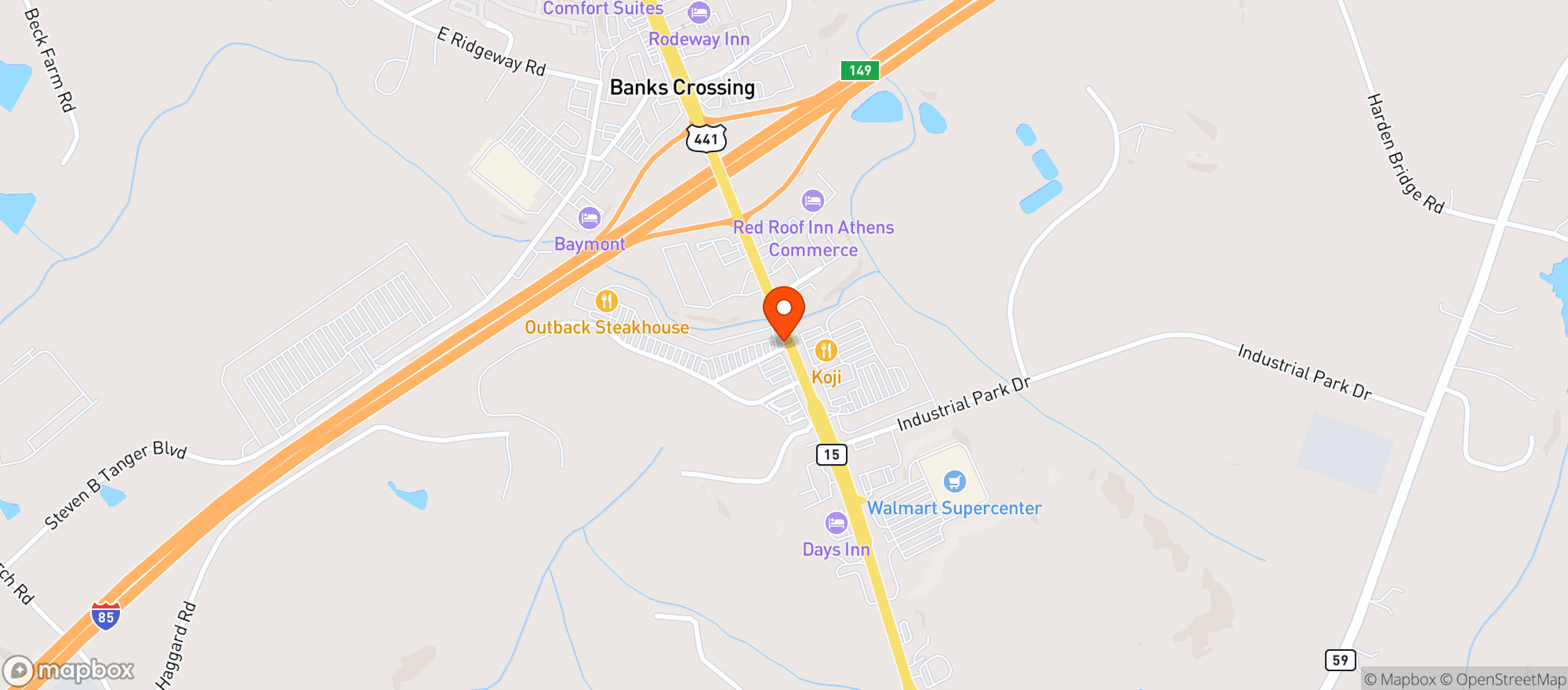 Map showing Gnc