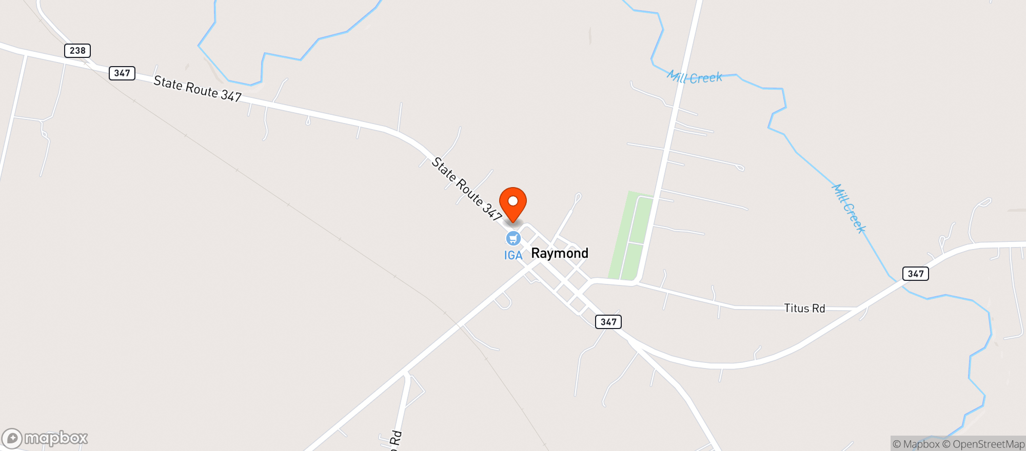 Map showing MOSIER MARKET