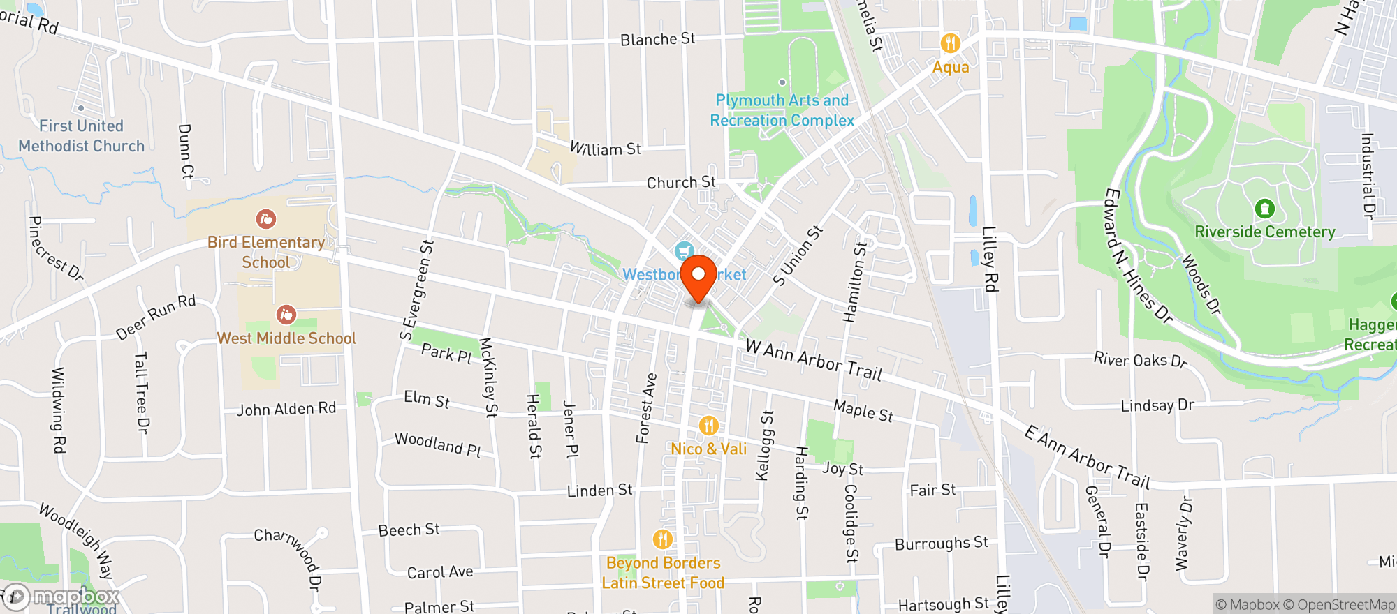 Map showing Park Place Gastro Pub